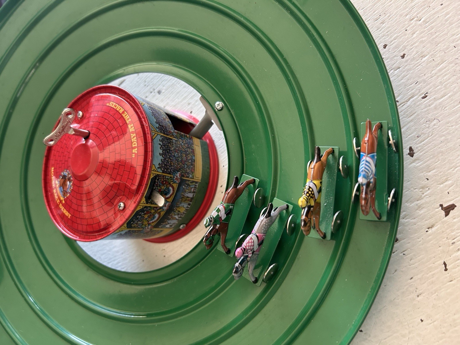 2003 Schylling Horse Derby Numbered Limited Edition Collectible Tin Wind Up Toy