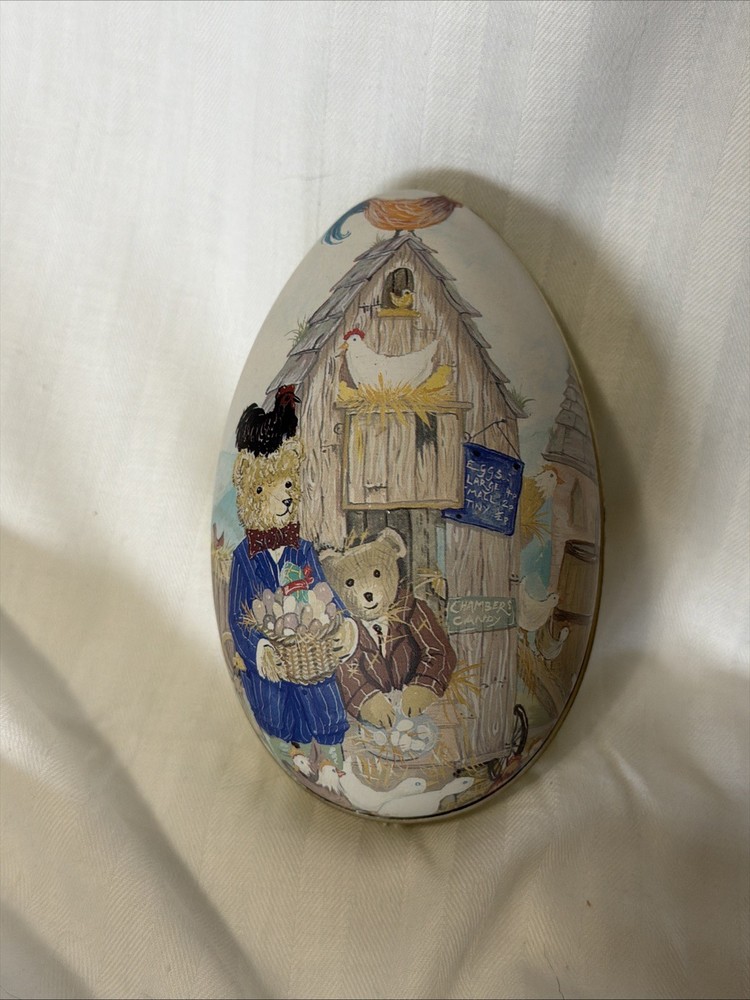Rare OSCAR & BERTIE Easter Theme Bear Tin Adorable