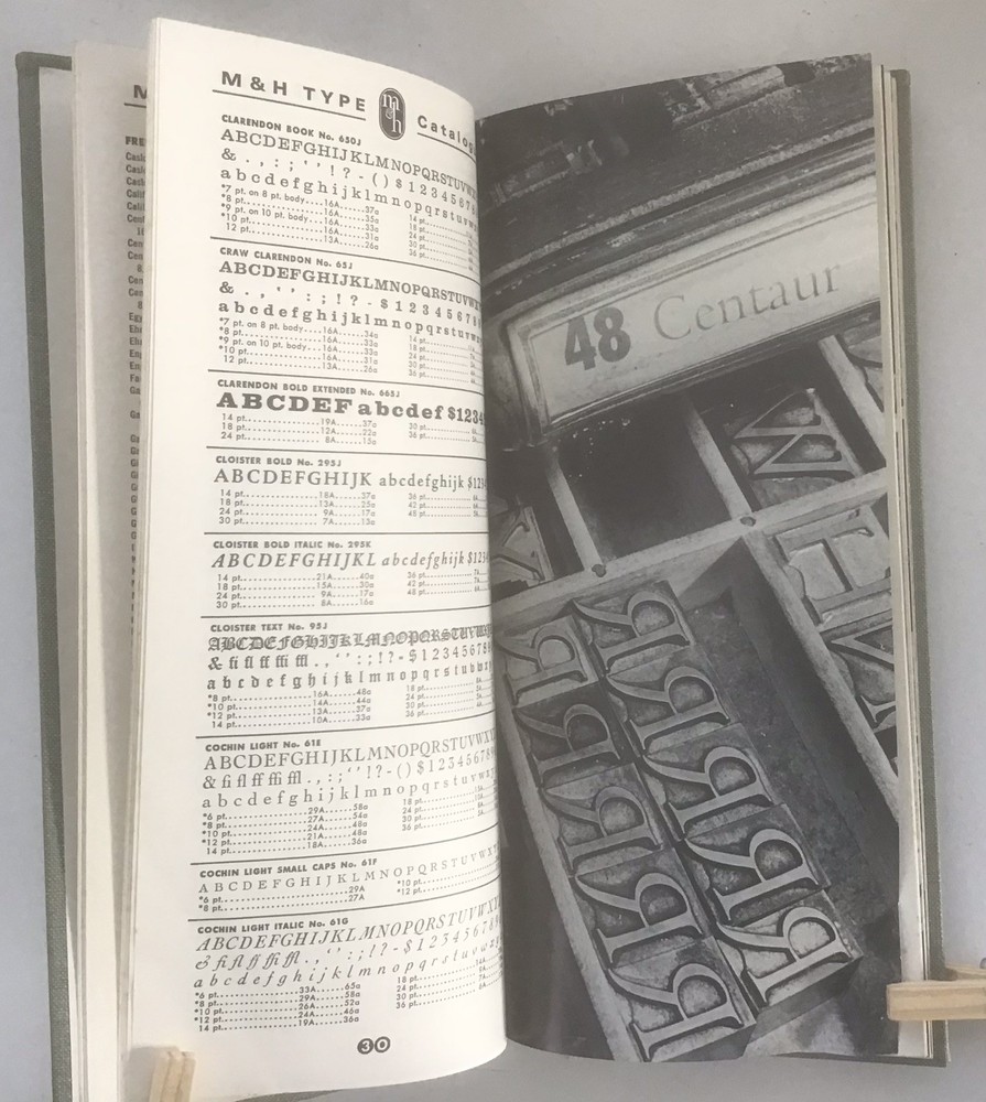 M & H Letterpress Type specimen Book