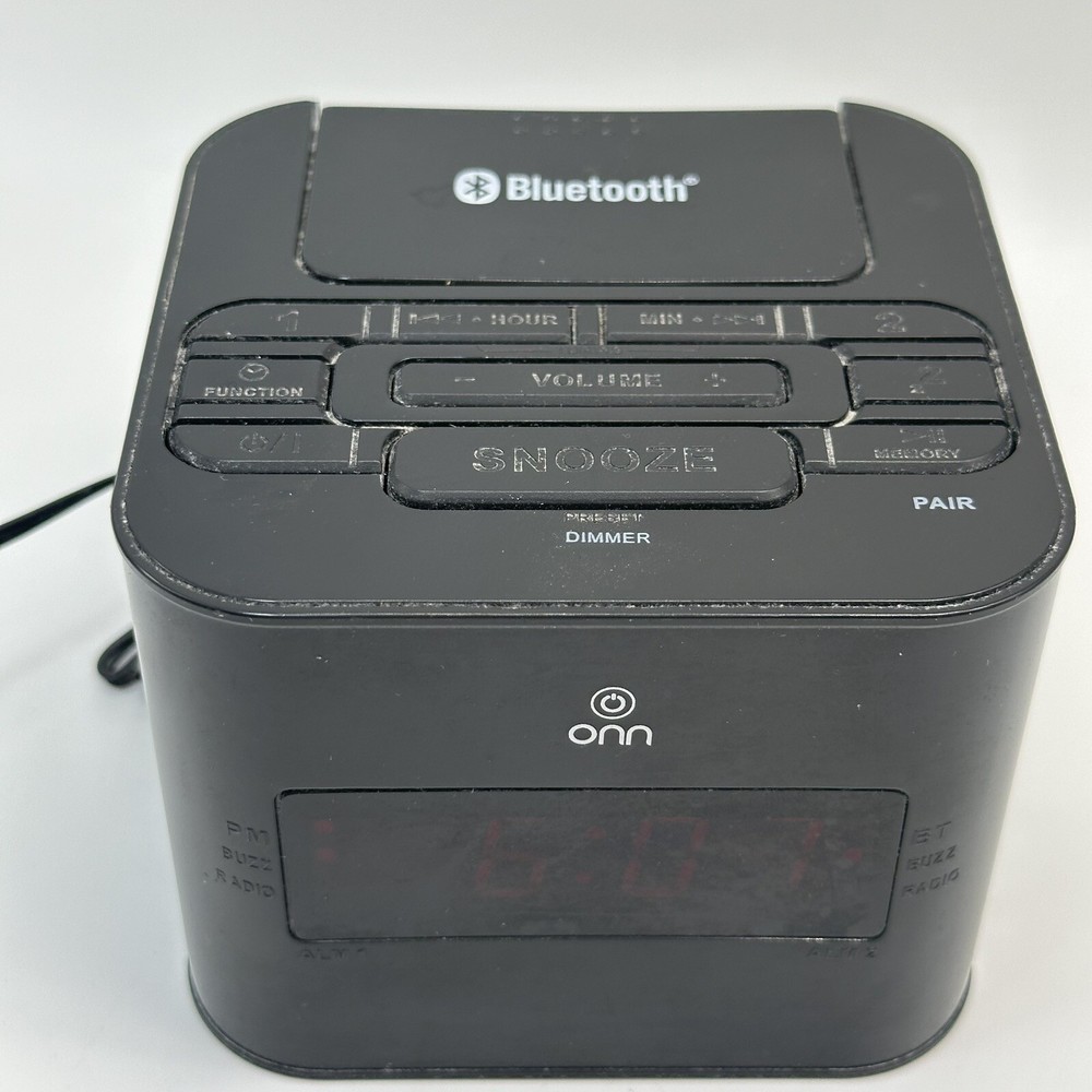 onn bluetooth Clock radio