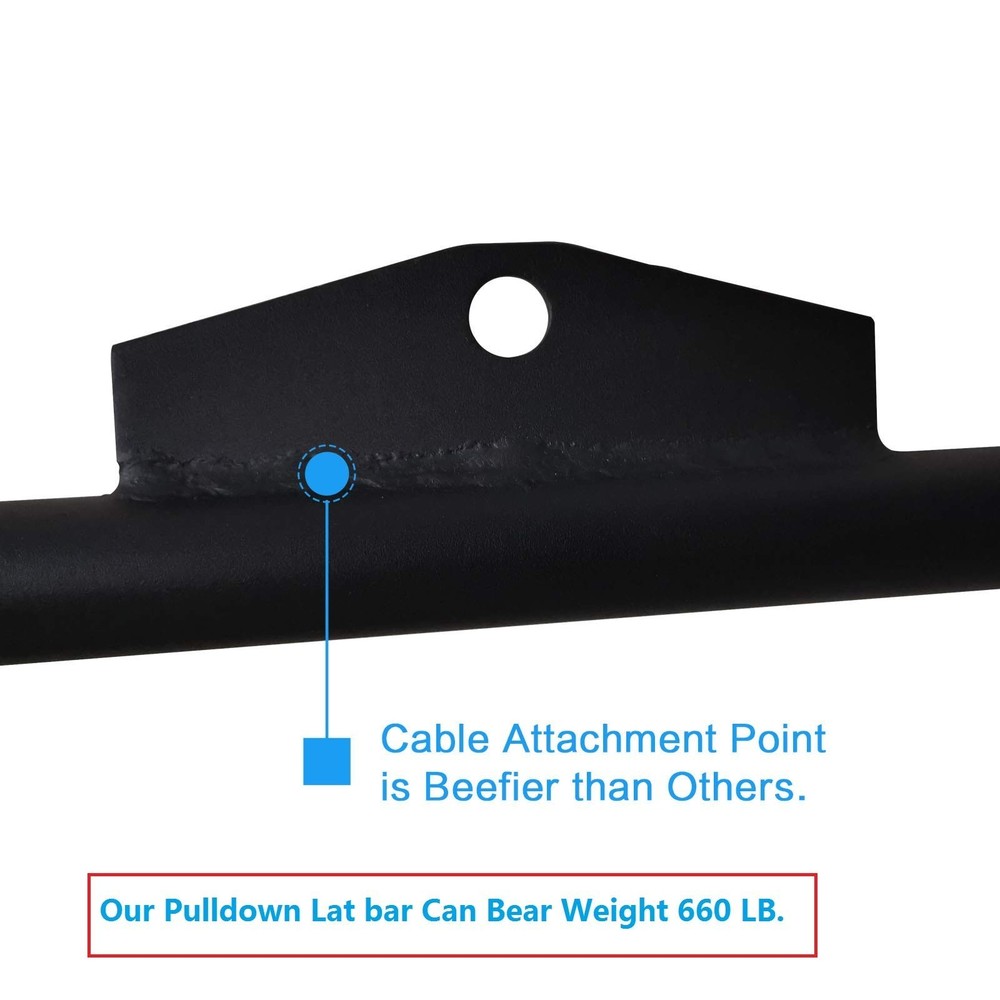 Lat Pulldown Attachments for Cable Machine, 29/39/ 48 Inch Wide Grip Lat Pull...