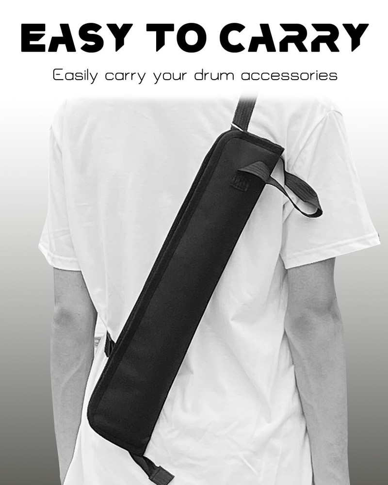 Drumstick Bag Small Drumstick Storage Case Hanging Drumstick Rack Bag Black
