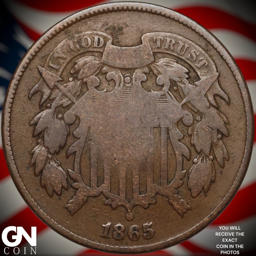 1865 2 Cent Piece A9017