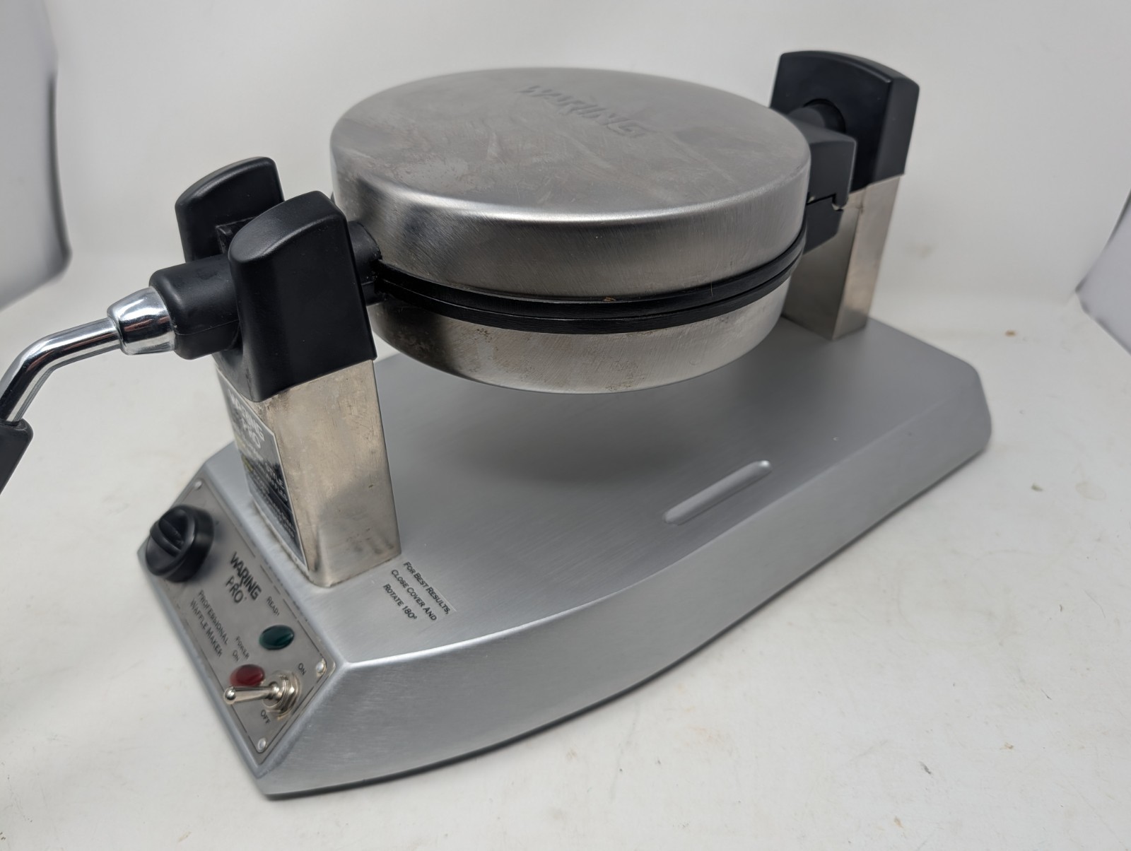 Waring Pro Waffle Maker Belgian WMK300 Stainless Steel Rotating Professional
