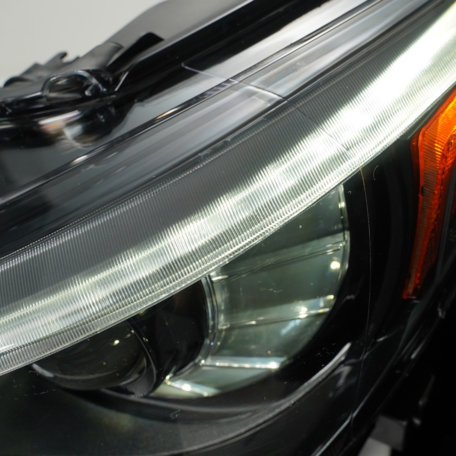 JDM Upgrade LED Headlights For 2014-2022 Infiniti Q50 Black w/o AFS Left+Right