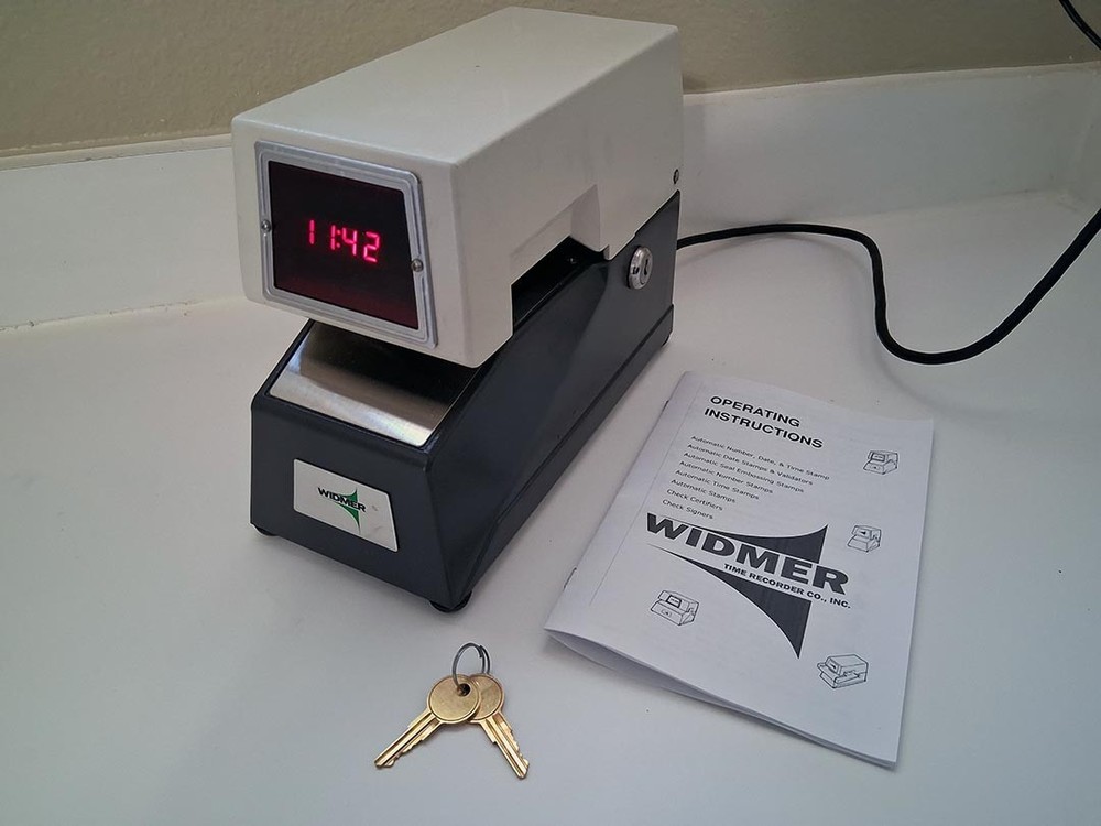 Widmer T-3 LED File Stamp Machine - Refurbished for 2026