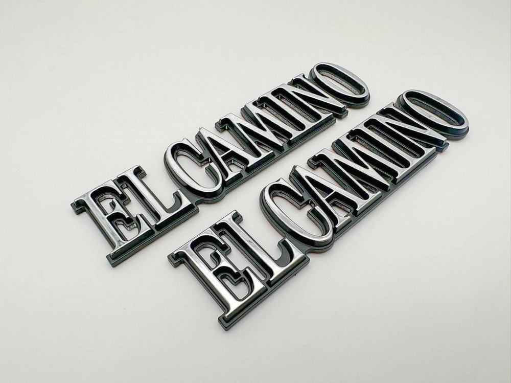 2Pc Fits 1978-1987 El Camino Quarter Panel Emblems Badges Chrome