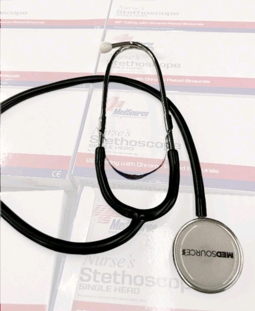 MedSource Labs Single Head Stethoscope, Black (1 EACH)