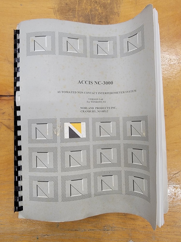 Norland AC-3000 Interferometer, Fiber Optic Connector Endface Geometry Test Set