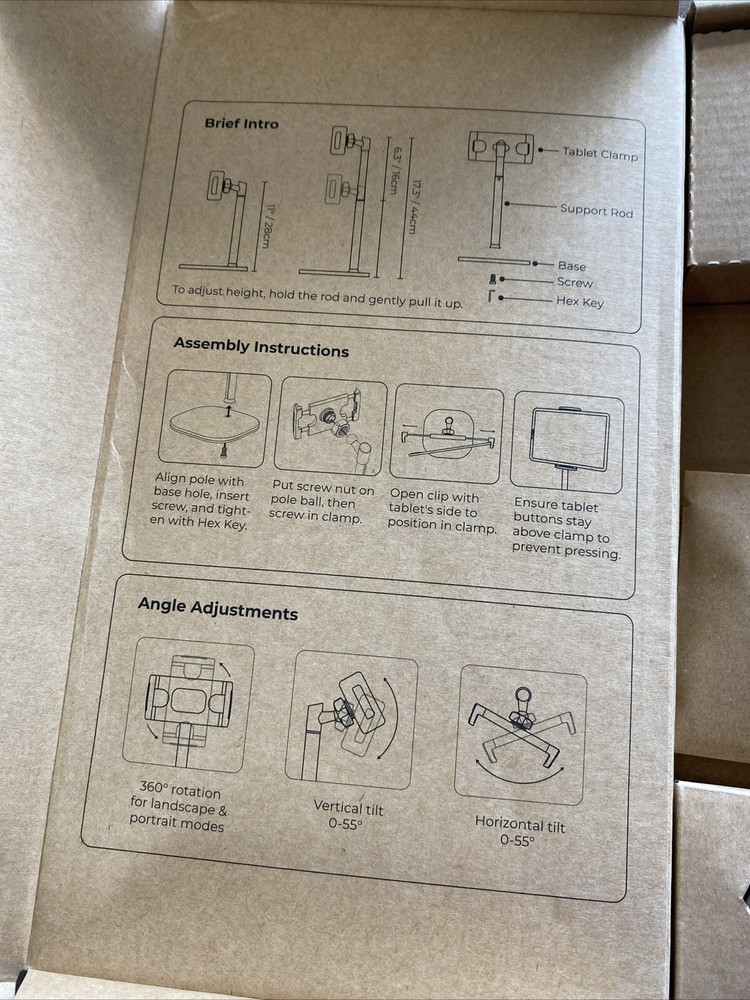 Cooper TabStand - Height Adjustable Tablet Stand for Desk, 3