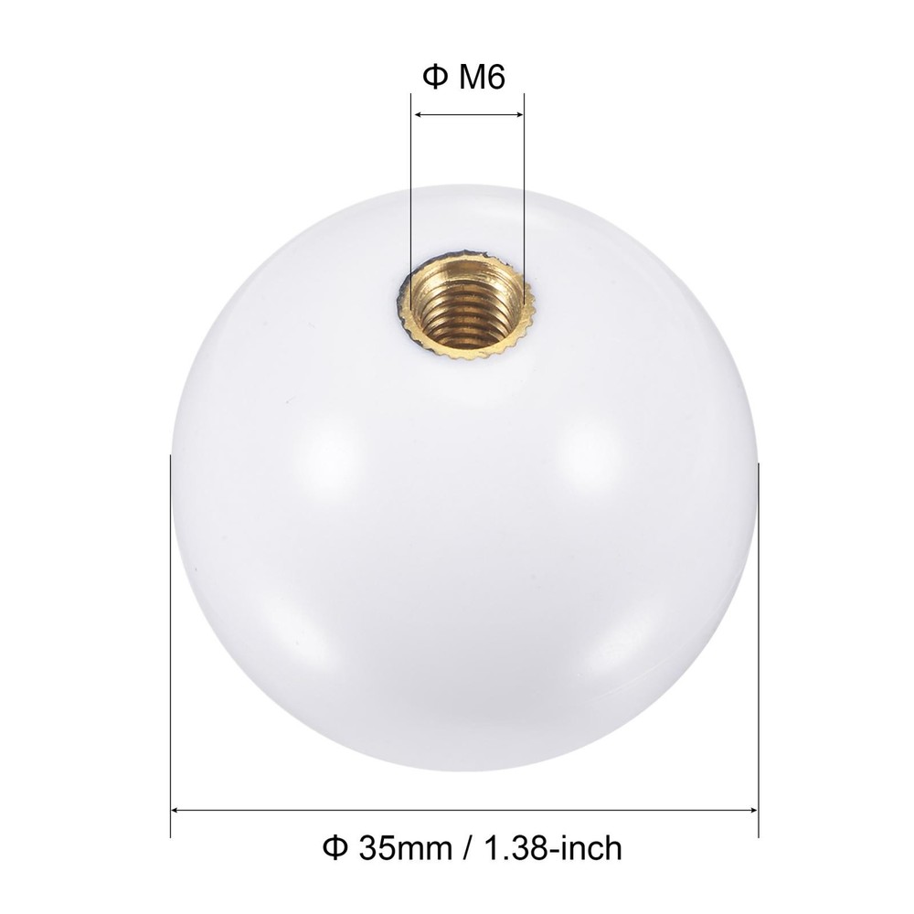 Top Ball Head Joystick Arcade Knob Game Replacement Red/White