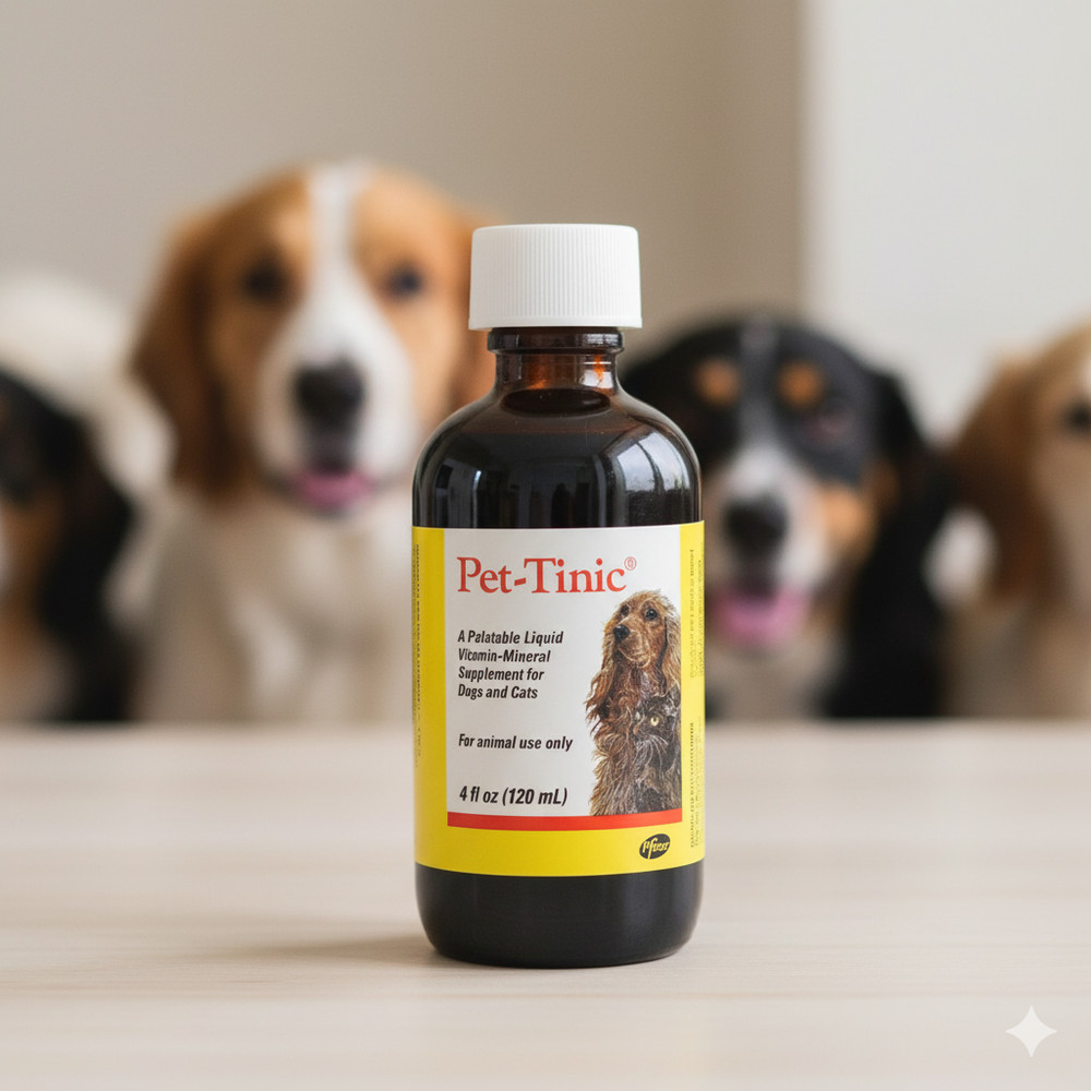 Pfizer Pet-Tinic Liquid Vitamin-Mineral Supplement for Pets 4 oz.