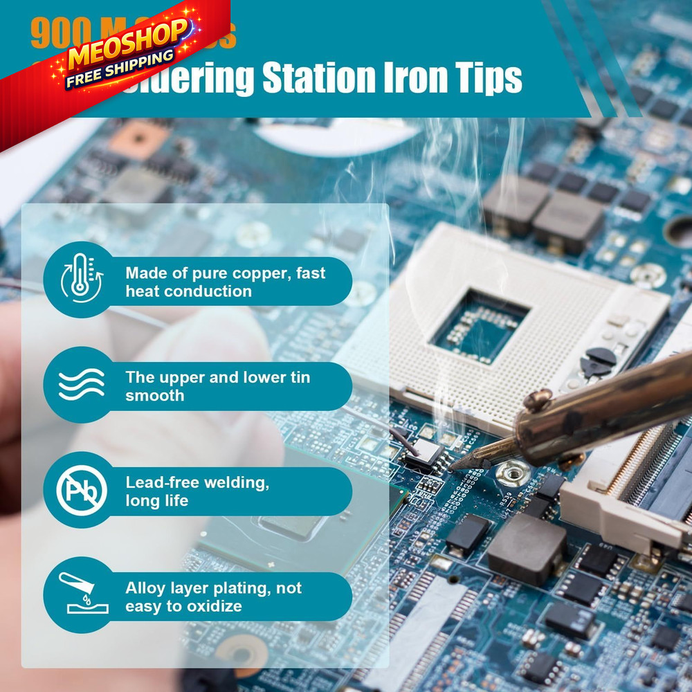 10 Pcs 900M Soldering Iron Tips, Replacement Compatible with...