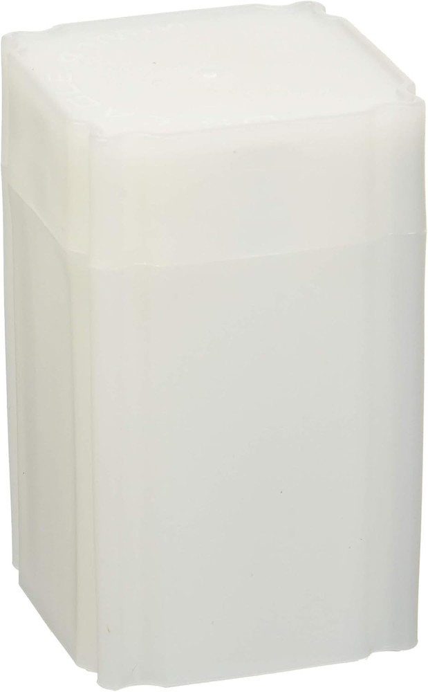 5 Square White Plastic Coin Storage Tubes