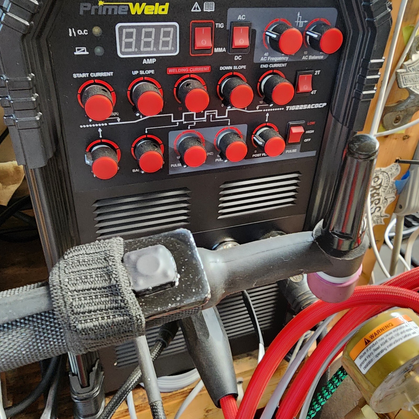 PrimeWeld tig 225 325 ac/dc Pressure Pro amperage controller
