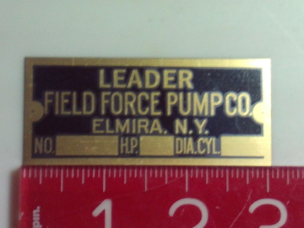 Leader Engine name tag Reproduction Nameplate