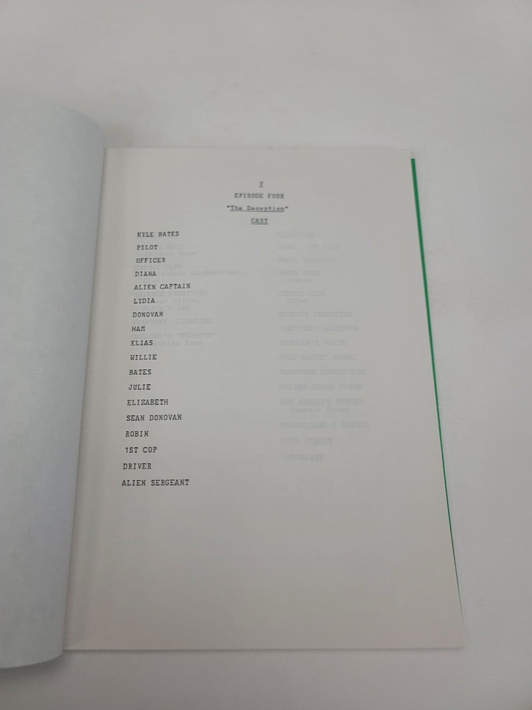 V / Garner Simmons 1984 TV Script, Robert Englund & Nicky Katt "The Deception"