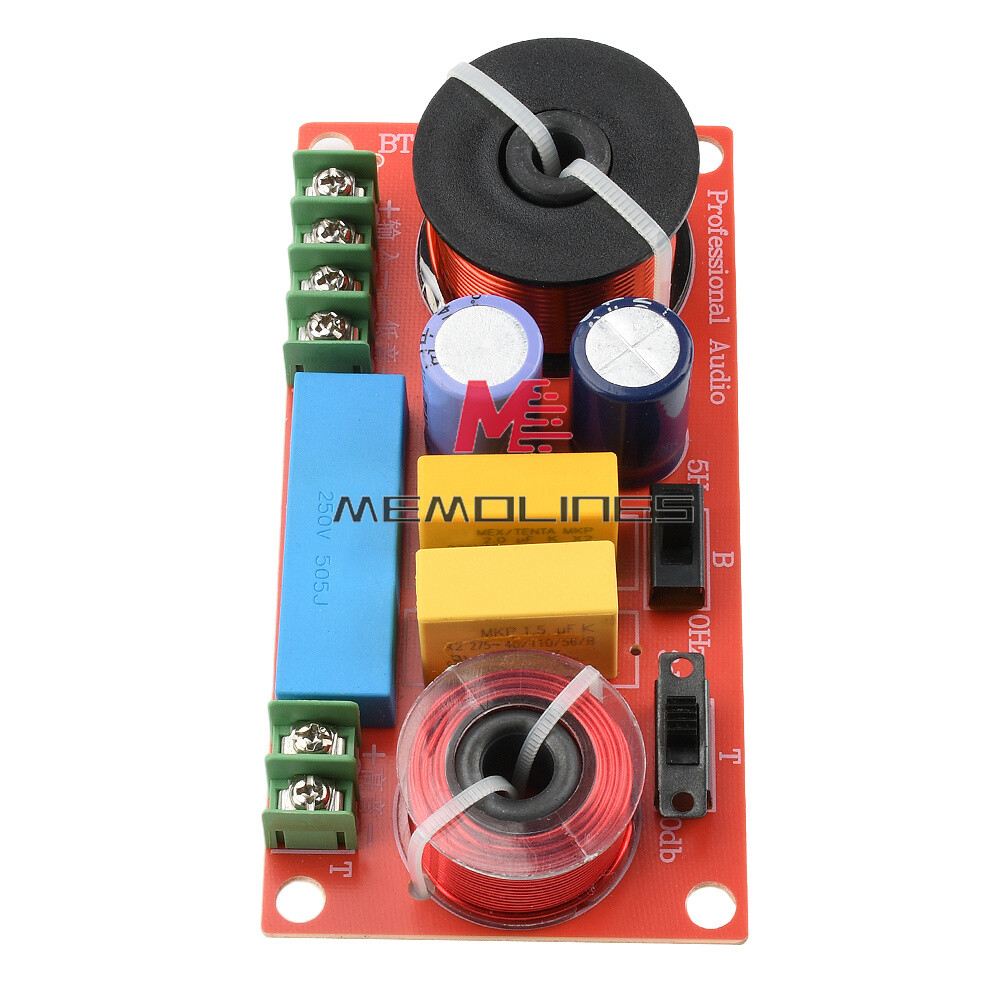 HiFi Bookshelf Speaker Crossover Adjustable 2-Way High Low Frequency Divider