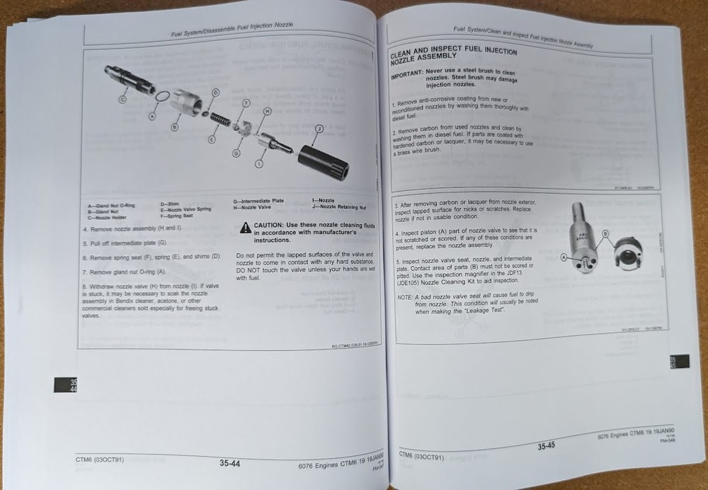 John Deere 6076 Series Engine Component Technical Service Manual - CTM6