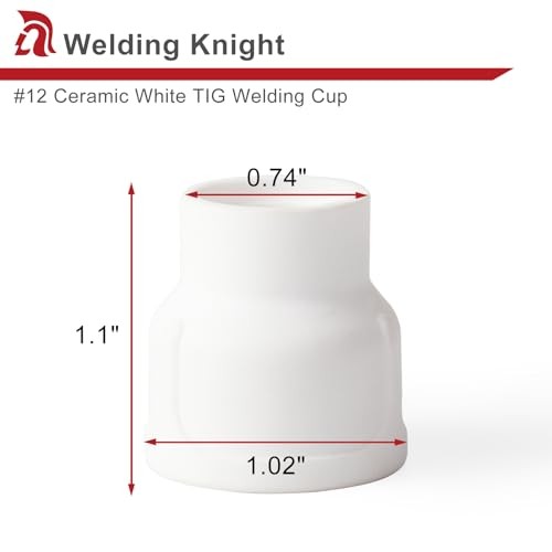 #12 Ceramic (5-Pack) White TIG Welding Cups with 3/32" Diffuser 5-PK