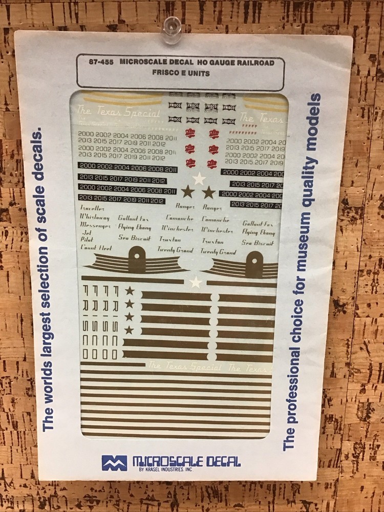 MICROSCALE DECALS HO Scale 87-455: Frisco E Units