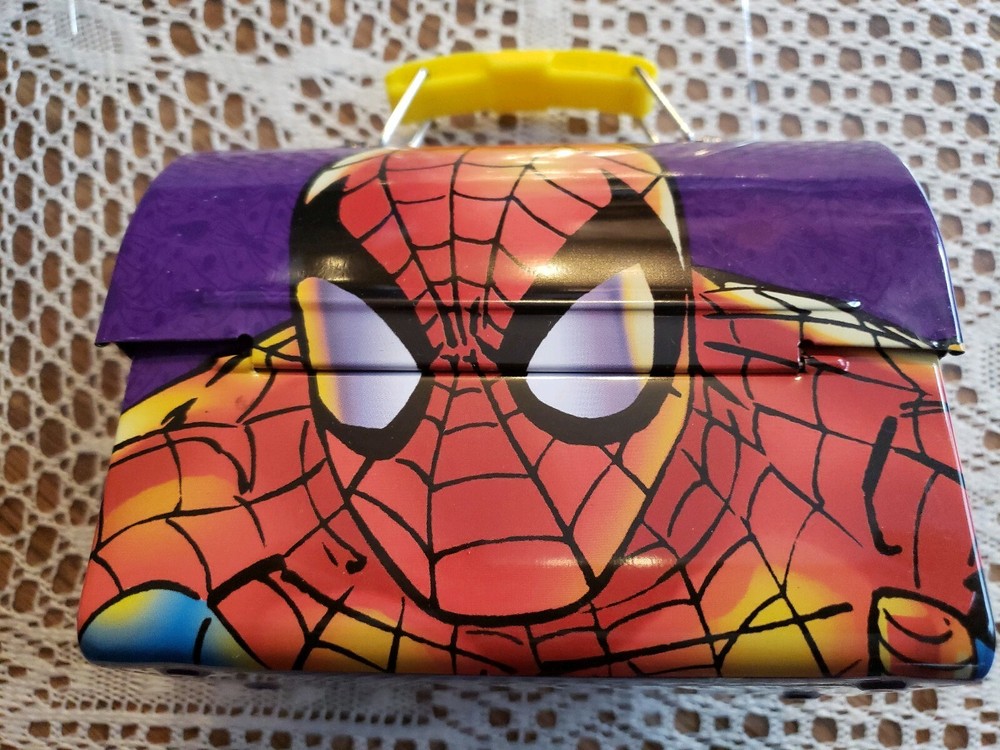 2001 Marvel - SPIDER-MAN Purple Small Tin With Handle!!