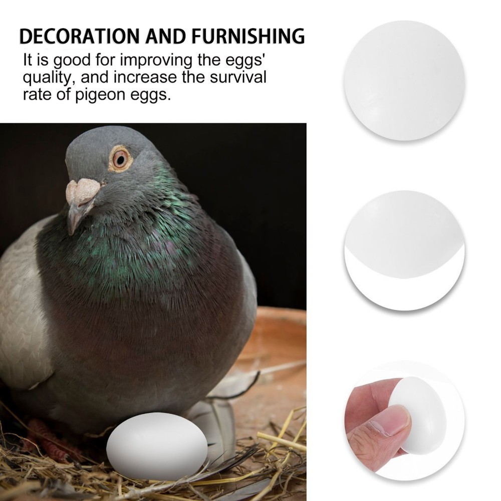 30Pcs Solid Plastic Eggs for Tricking Birds to Stop Laying Eggs
