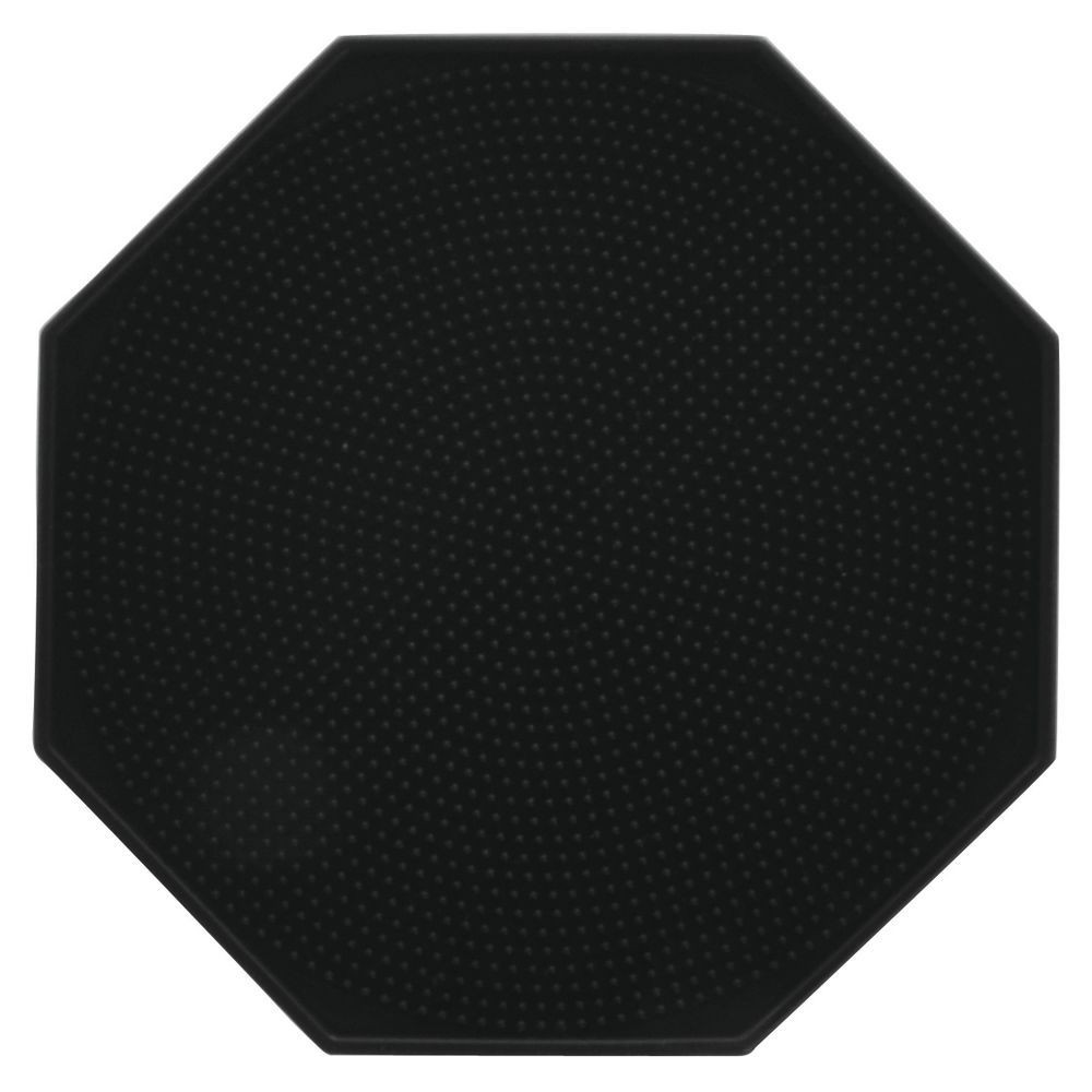 HUBERT® Beverage Drip Tray Octagonal Black Silicone - 7"Dia