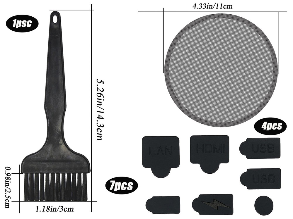 Prinxse Third-Party Dust Cover Kit for PlayStation 5 - Includes Cleaning...