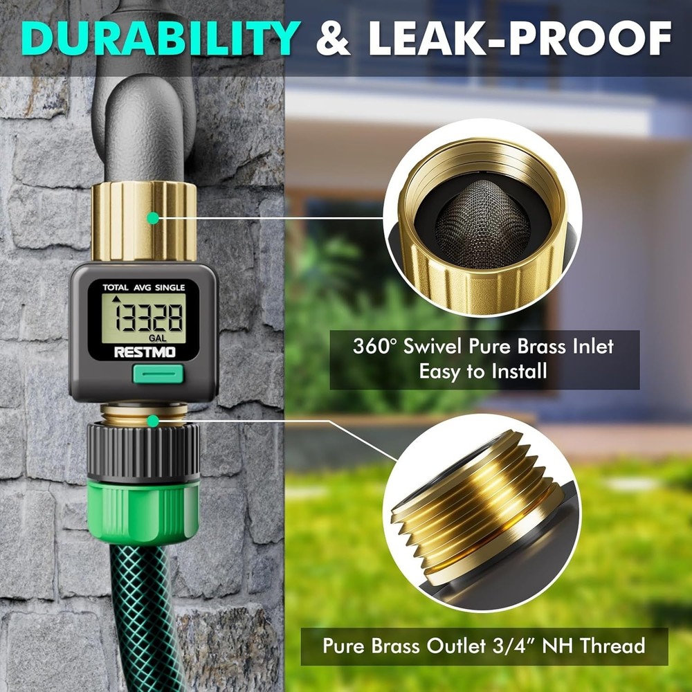 Precision Brass Water Flow Meter with LCD Display for Efficient Water Management