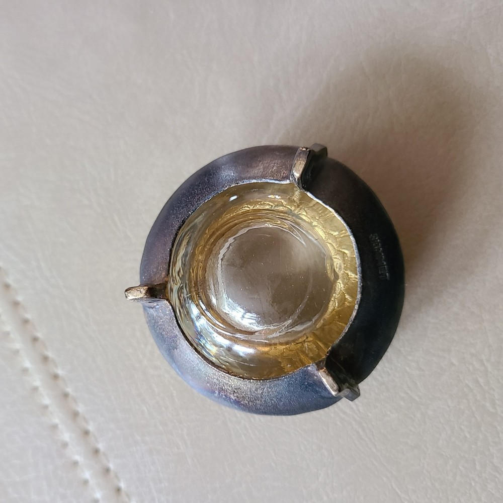 Open Salt Cellar Soviet USSR Enameled Vintage