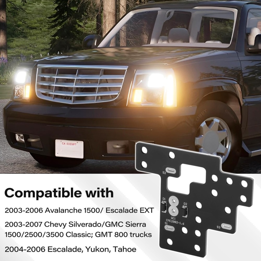 Lights Module 6 High Mod, Compatible with 2003-2007 Chevy Silverado/GMC Sierr...