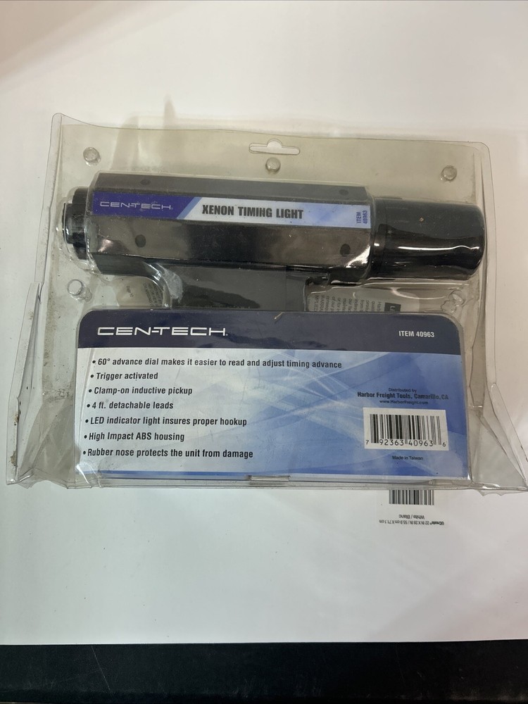 CenTech 40963 Blk LED Indicator Trigger Activated Xenon Advance Timing Light