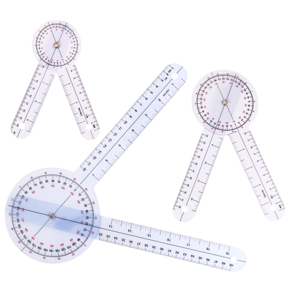 3 Pcs Angle Finder Protractor Angle Ruler Hand Gonimeter Protractor Set