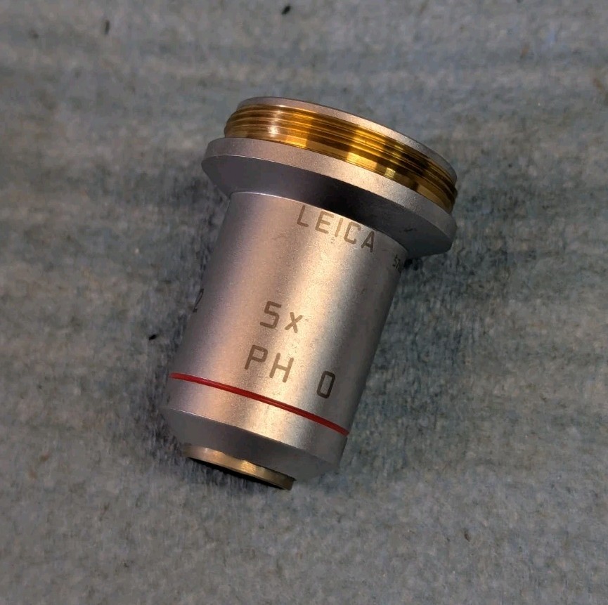 Leica N Plan 5x/0.12 PH 0 Phase Contrast Microscope Objective 506090