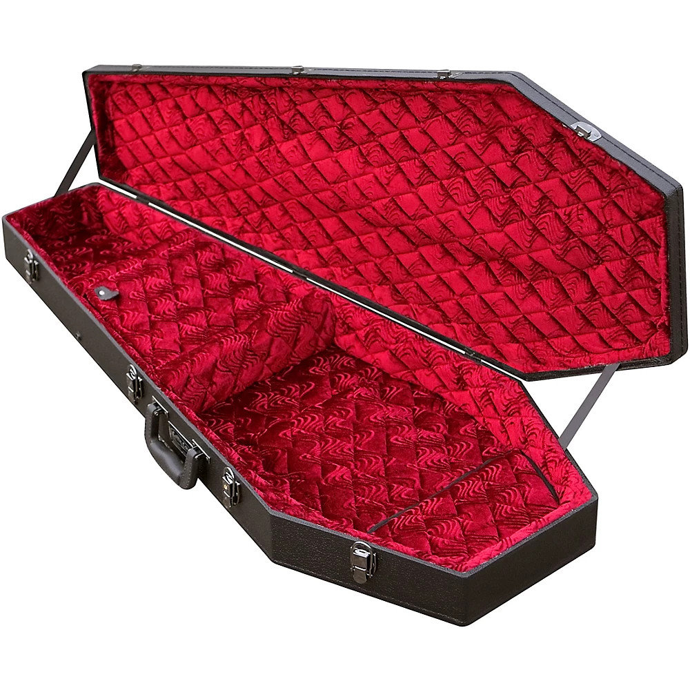 Coffin Case Guitar Case Black Red