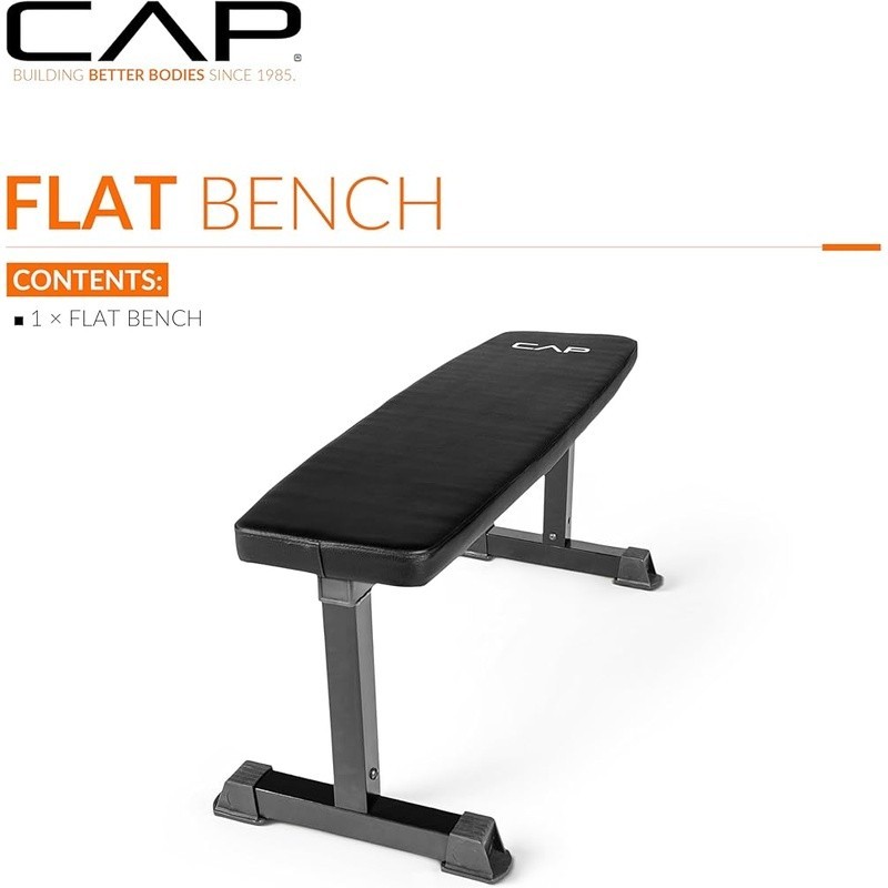 Flat Weight Bench Home Gym Strength Training Compact Durable 500lbs Capacity New