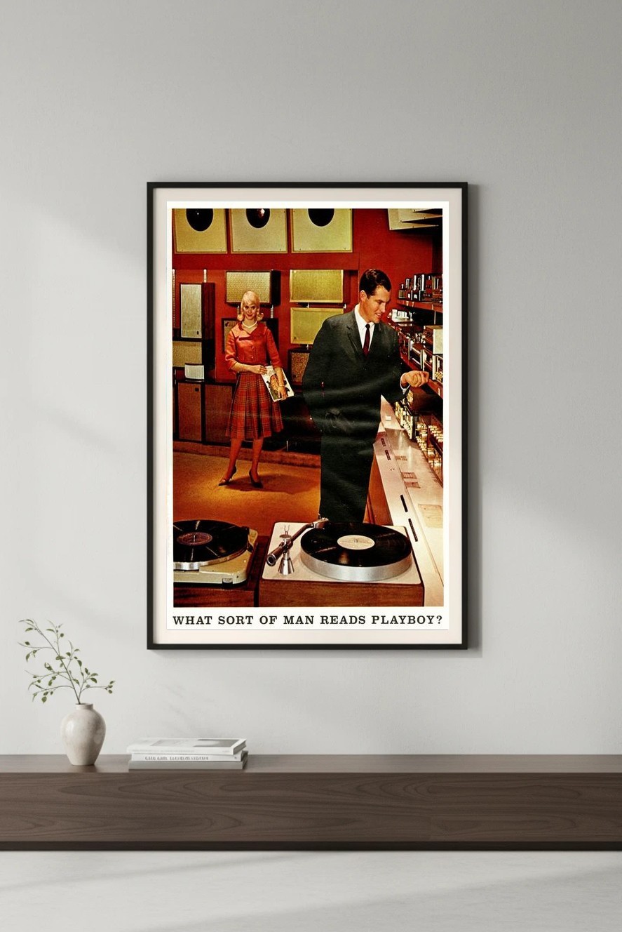 Mid-Century Glamour 🎩📰 'What Sort of Man Reads Playboy?' - 24x36” Print
