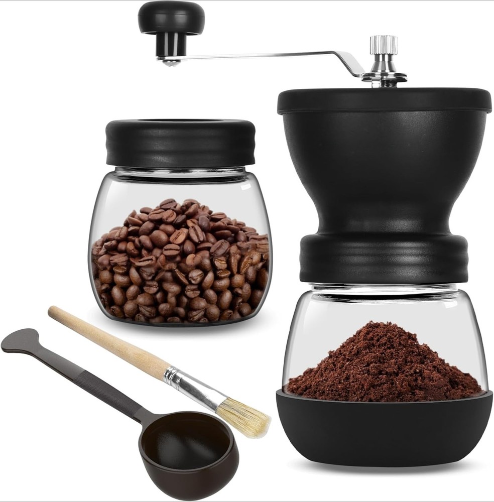 Manual Coffee Grinder with Ceramic Grinding Core, Adjustable Coarseness Settings