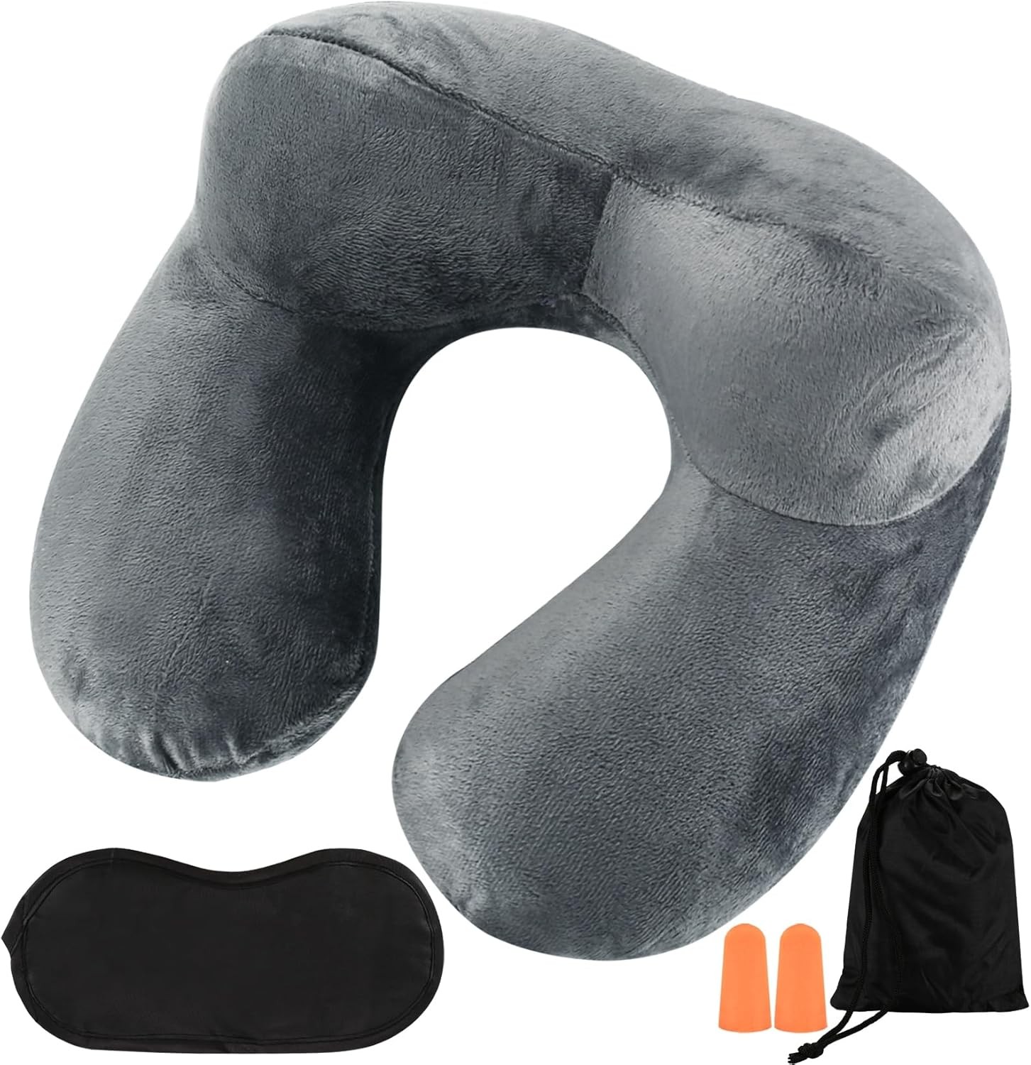 1 PcsInflatable Travel Pillows for Sleeping Airplane Inflatable Neck Pillow for