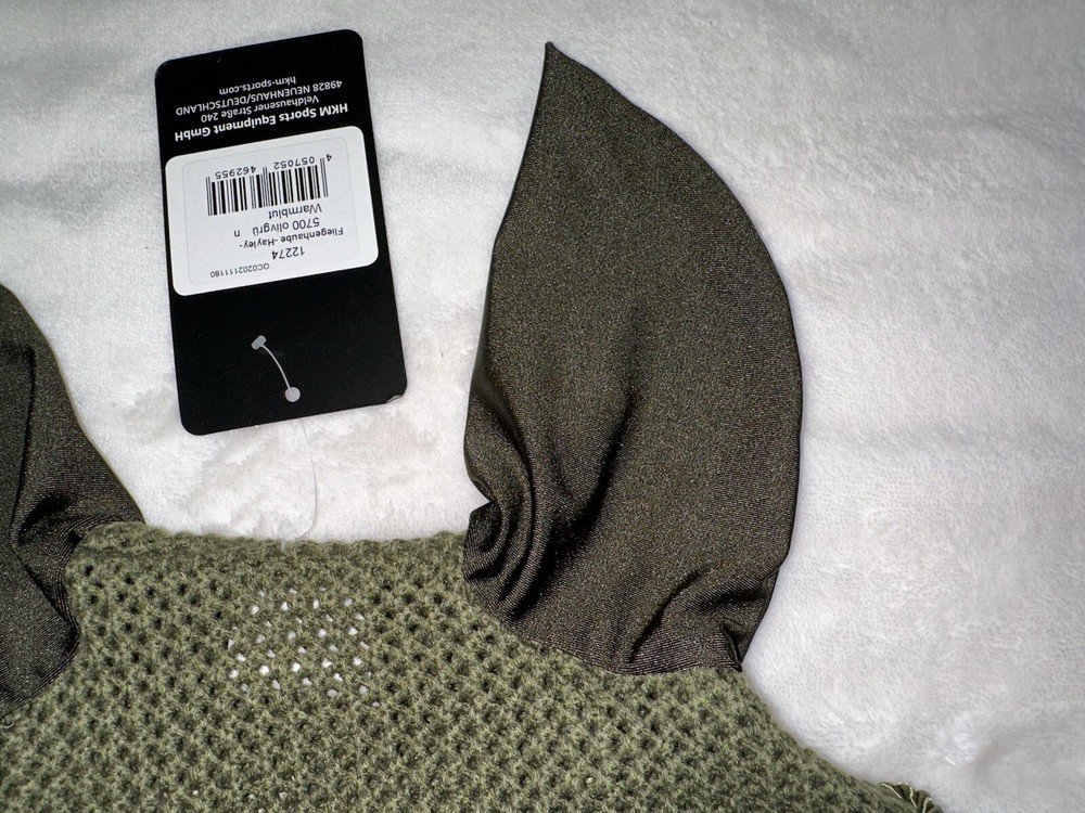 BEAUTIFUL HKM HALEY Fly Bonnet - FULL - Olive Green