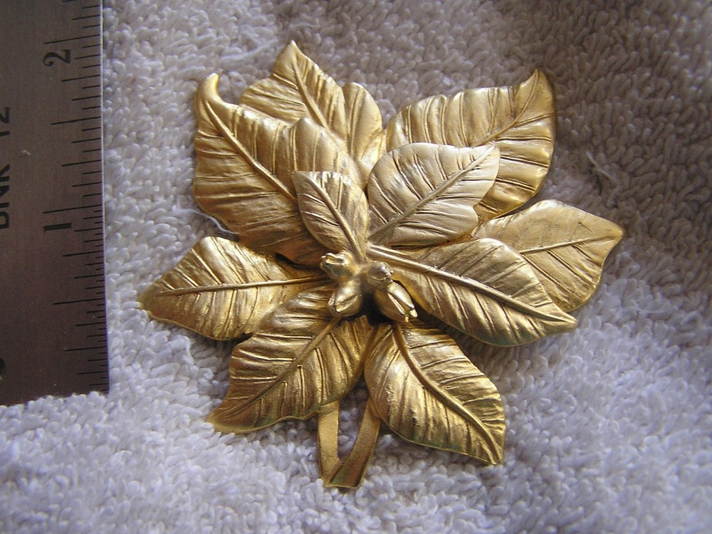 Vintage L.S. Pin 1992 Leaf Flower