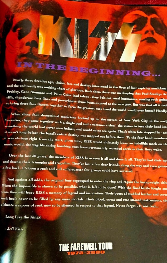 KISS Farewell Tour Book 2000