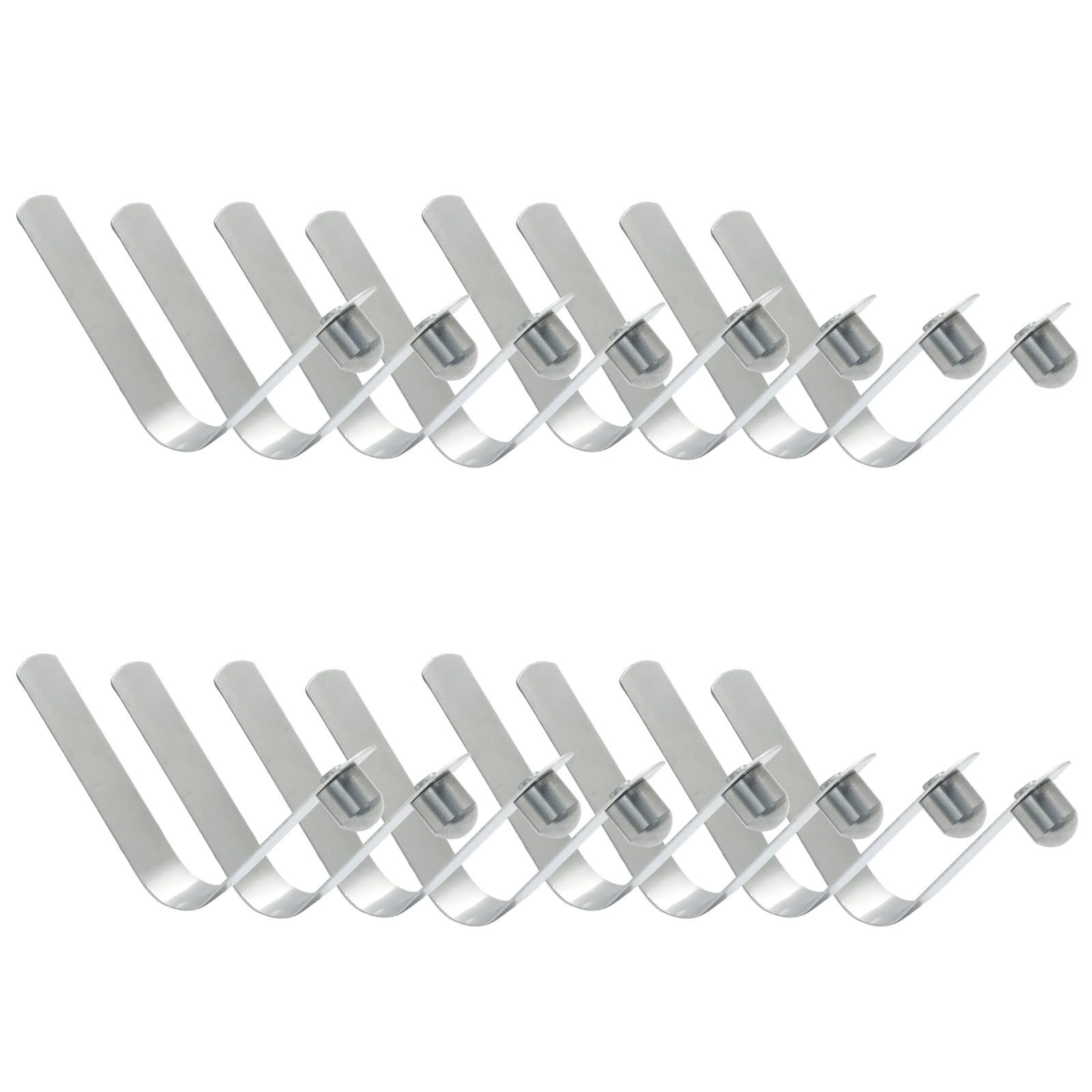 Aoserge 16 Pack Stainless Steel Spring Snap Clips for Kayak Paddle, Tent 8mm