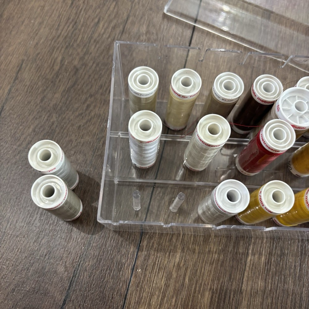Acrylic Thread Organizer Storage Box with NEW Thread