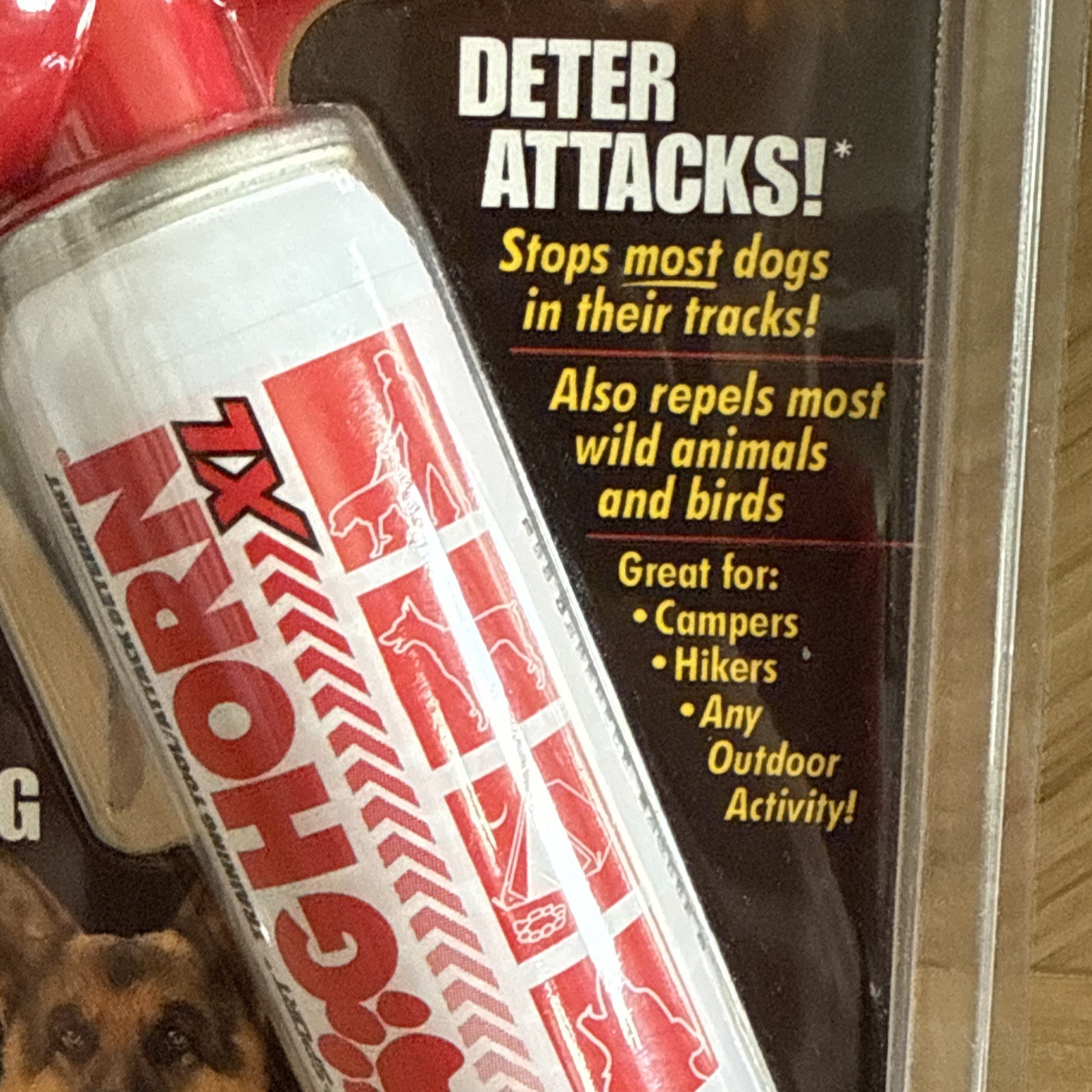 Safety Sport Dog Air Horn XL Training Tool Attack Deterrent Belt Clip NEW