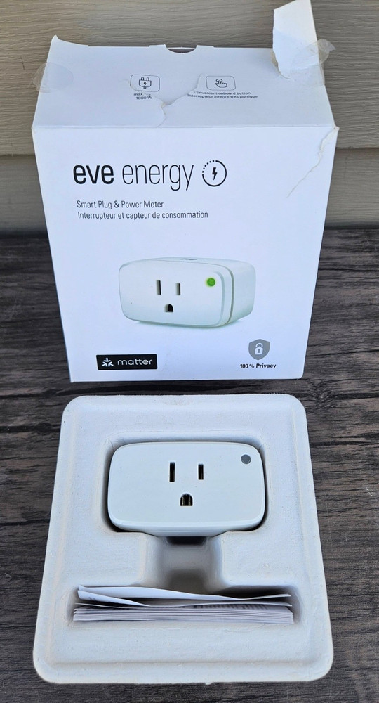 Eve Smart Plug Energy Power Meter Matter Thread iOS Android R64