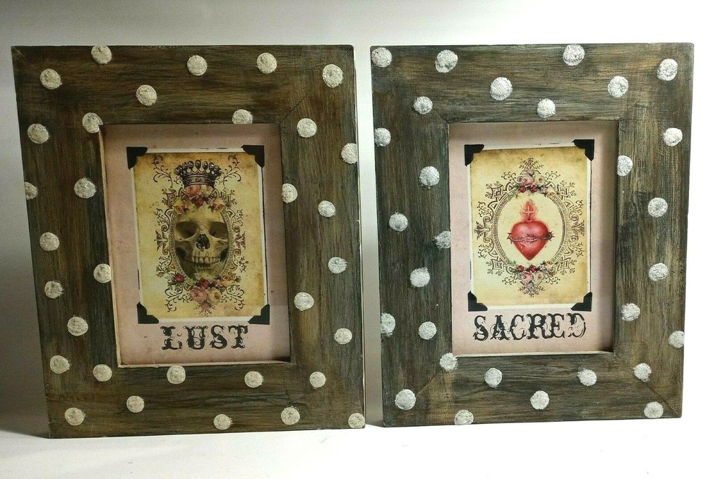 Unique Gothic  Hand Painted Frames With Artistic Touch! -11"X9"
