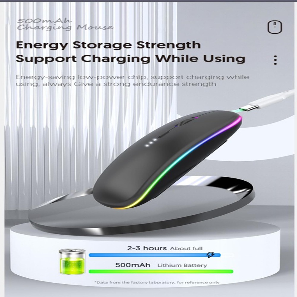 10 Pack Wireless Bluetooth Mouse,LED Dual Mode Rechargeable Silent Slim Lapto...