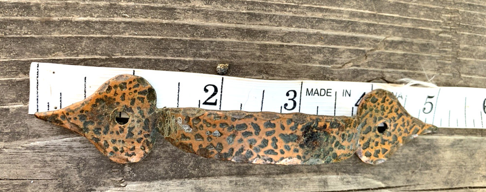 Hammered Copper Drawer Pulls Handles Rustic Farmhouse Style Set-5 with Patina